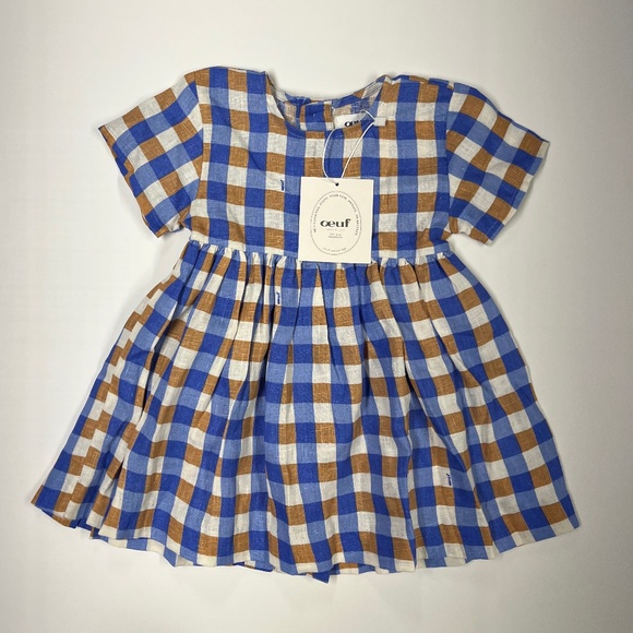 Oeuf 3-6 Month Short Sleeve Linen Dress NWT - Picture 1 of 5